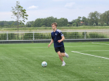 Laatste training S.K.N.W.K. JO11-1JM (partijtje tegen de ouders) van maandag 27 mei 2024 (22/137)